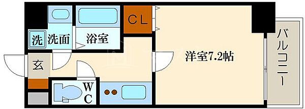 グランパシフィック北新町 601｜大阪府大阪市中央区北新町(賃貸マンション1K・6階・25.50㎡)の写真 その2