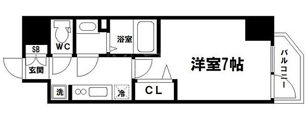 プレサンス堺筋本町駅前シェル 1205｜大阪府大阪市中央区北久宝寺町1丁目(賃貸マンション1K・12階・24.29㎡)の写真 その2