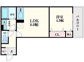 アンビエント玉造 303 ｜ 大阪府大阪市中央区玉造1丁目3-6（賃貸アパート1LDK・3階・34.45㎡） その2