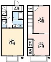 ファミールゆう 3 ｜ 愛知県岡崎市蓑川新町2丁目10-3（賃貸アパート2LDK・1階・59.40㎡） その2