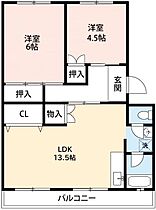 ＣＡＳＡアペルタII 302 ｜ 愛知県岡崎市牧御堂町字水洗46-2（賃貸マンション2LDK・3階・53.83㎡） その2