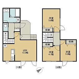 ミッシェルファミリエ 3LDKの間取図画像