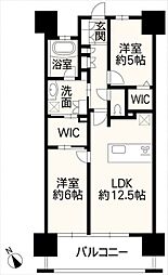 レクシア帯山レガリオ 2LDKの間取図画像