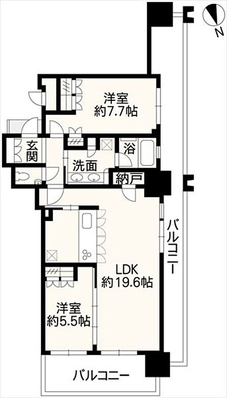 2SLDK 間取り