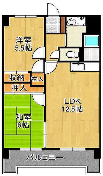 メゾン・ファミール ｜福岡県京都郡苅田町新津1丁目(賃貸マンション2LDK・4階・56.55㎡)の写真 その2