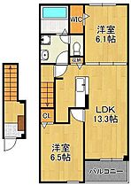 グランフルール  ｜ 福岡県行橋市大字大野井（賃貸アパート2LDK・2階・59.58㎡） その2