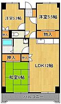 シャトレ樹庵  ｜ 福岡県北九州市小倉南区中曽根東1丁目（賃貸マンション3LDK・5階・67.22㎡） その2