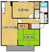 ガーデンヒルズ　A棟  ｜ 福岡県北九州市小倉南区葛原東1丁目（賃貸アパート2LDK・2階・51.40㎡） その2