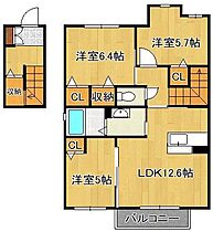 エクシードOGURA　B棟  ｜ 福岡県京都郡苅田町大字尾倉（賃貸アパート3LDK・2階・74.04㎡） その2