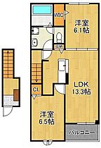 ロータス北泉3  ｜ 福岡県行橋市北泉2丁目（賃貸アパート2LDK・2階・59.55㎡） その2