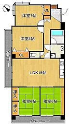 イマージュ安部山公園 4LDKの間取図画像