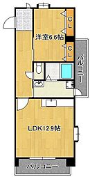 ラピュタ 1LDKの間取図画像