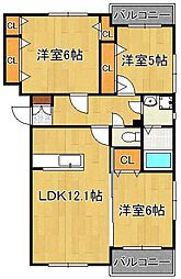 プレステージ西工大前II 3階