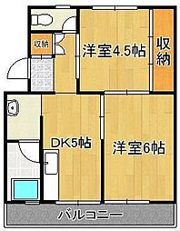 ビレッジハウス小倉南2号棟 5階/-