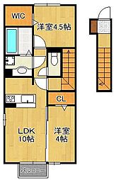 HN'sディールームイン楡 2LDKの間取図画像