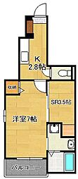 フェリス2 1SKの間取図画像