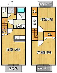 プレザントタウン B棟 1階/-