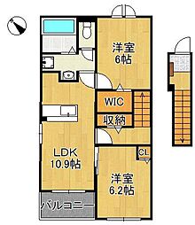 弥生桜II・B 2階/-