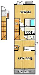 クロスハーバー3 1LDKの間取図画像