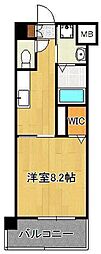 ニューアンジュ 1Kの間取図画像
