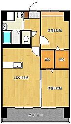 ザスクエアグローリーレジデンス 2LDKの間取図画像