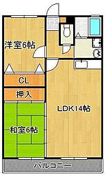 エルスール小原川II番館 1階/-