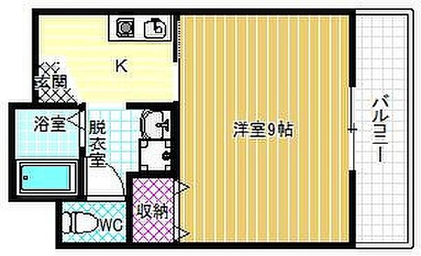 ドミール白鳥 ｜大阪府羽曳野市白鳥2丁目(賃貸マンション1K・2階・27.00㎡)の写真 その2