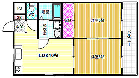 イーグル岡本  ｜ 大阪府羽曳野市高鷲7丁目（賃貸マンション2LDK・3階・46.50㎡） その2