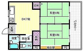 ハイツ中西  ｜ 大阪府富田林市錦織中2丁目（賃貸マンション2DK・3階・46.00㎡） その2