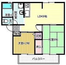 サンビレッジオクノD棟  ｜ 大阪府柏原市玉手町（賃貸アパート2LDK・2階・52.84㎡） その2