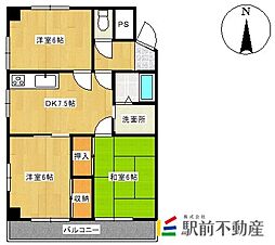 サンシャイン平原 3DKの間取図画像