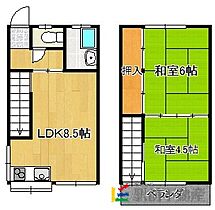 天領アパート 1 ｜ 福岡県大牟田市天領町2丁目57（賃貸アパート2LDK・1階・41.32㎡） その2