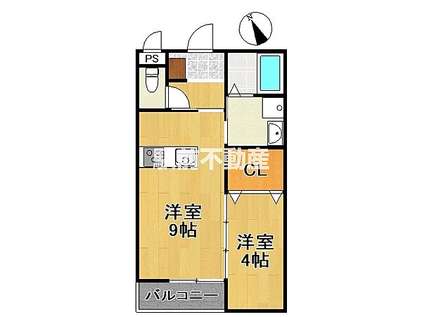 LIEN 102｜福岡県大牟田市本町1丁目(賃貸アパート1LDK・1階・34.94㎡)の写真 その2