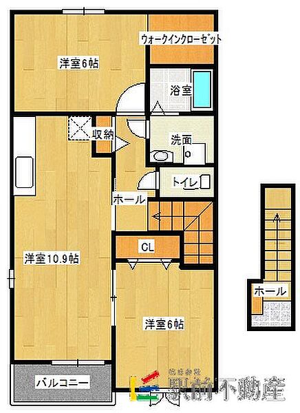 プレミアムガーデン 202｜福岡県大牟田市入船町(賃貸アパート2LDK・2階・57.21㎡)の写真 その2