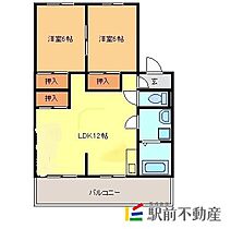 リッツドミール 305 ｜ 福岡県大牟田市本町5丁目8-21（賃貸マンション2LDK・3階・52.80㎡） その2