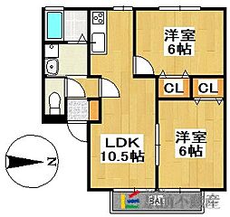 間取図画像 2LDK