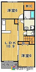 アミティエ岬 2LDKの間取図画像