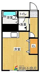 テンハウス ワンルームの間取図画像