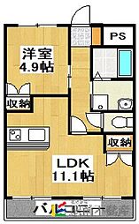 アヴァンティ岬 1LDKの間取図画像