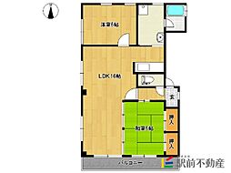アーバンK 2LDKの間取図画像
