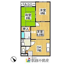 エクセレントハイツ 3DKの間取図画像