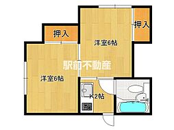 ワンパーネス 2Kの間取図画像