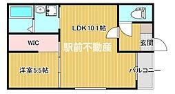 TRIOVE 1LDKの間取図画像