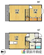 シンシア 4 ｜ 福岡県大牟田市大字手鎌385（賃貸アパート2LDK・1階・50.00㎡） その2