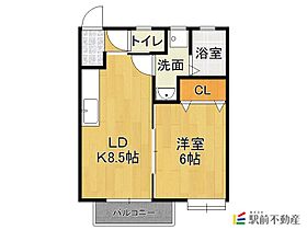 ドマーニ 203 ｜ 福岡県大牟田市大字久福木157-1（賃貸アパート1LDK・2階・40.00㎡） その2