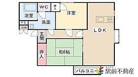 コーポリュウ 203 ｜ 福岡県大牟田市城町2丁目97（賃貸アパート2LDK・2階・60.00㎡） その2