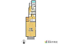 アヴェニール諏訪 ワンルームの間取図画像