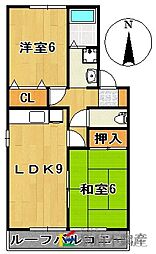 セジュールソシア 2LDKの間取図画像