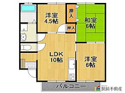 H・Sハイツ天神木 3LDKの間取図画像