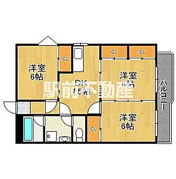 増田ビル 3DKの間取図画像